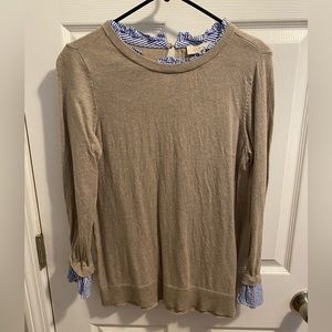 Loft outlet sweater with blue and white detailing